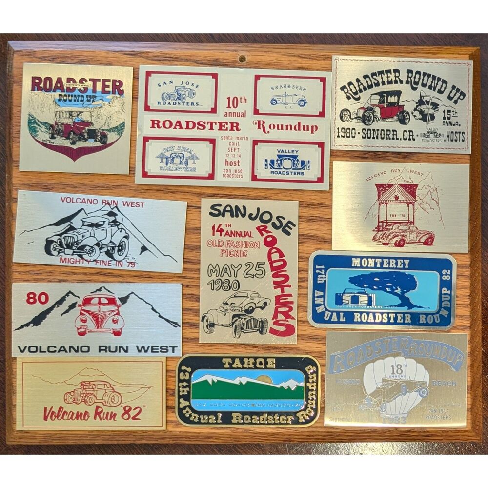 Vintage Roadster Event Plaque • Approx 10x9 • Early Round‑Up & Volcano Run